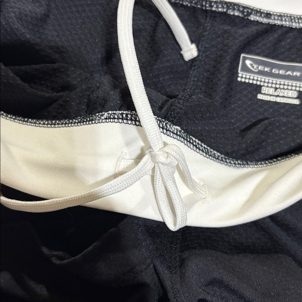 NWT Tek Gear Black White Stripe Relaxed Performance Pants sz M - Picture 5 of 9